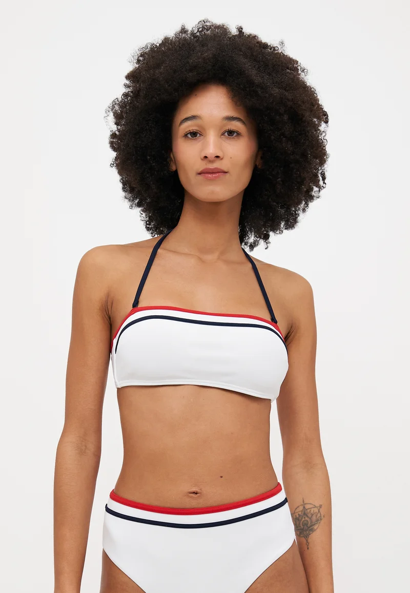 reliable supplier Tommy Hilfiger ESSENTIALS BANDEAU - Bikini top white Clothing Swimwear Bikinis Bikini sets