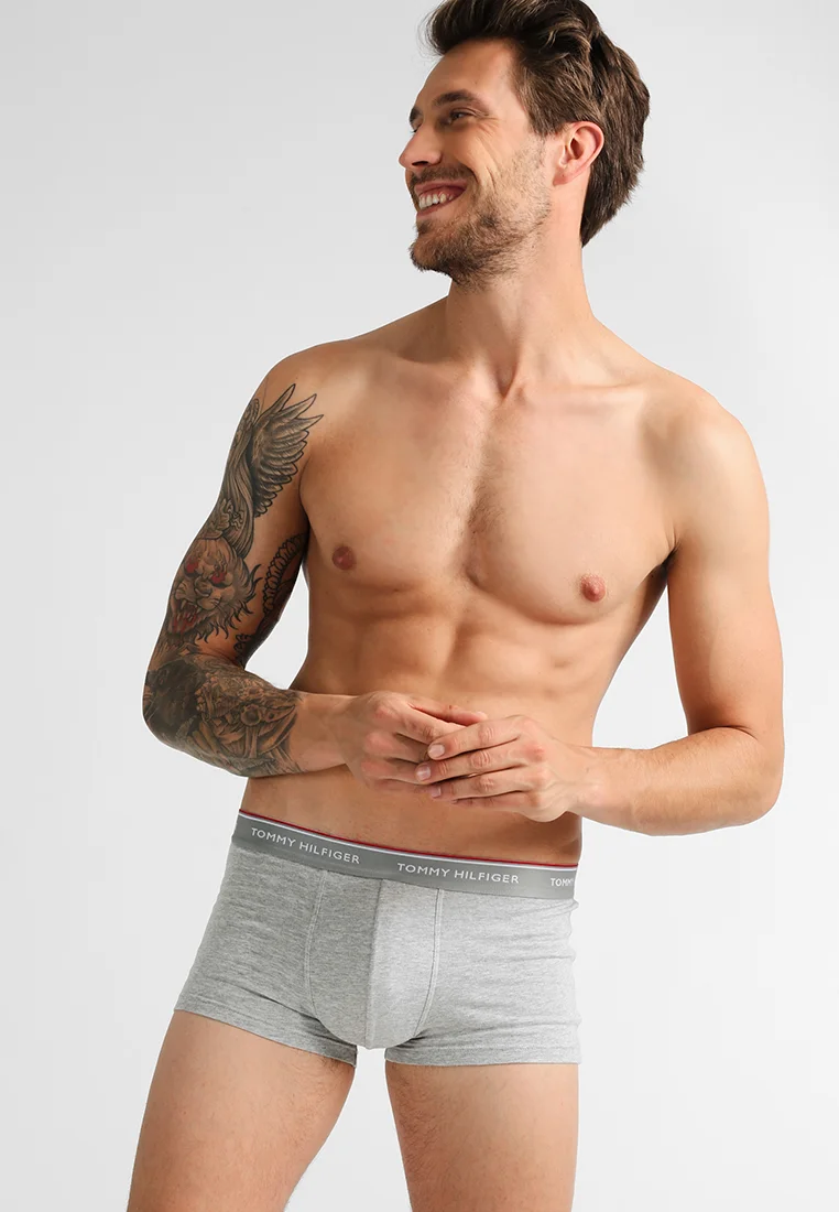 Cheapest Tommy Hilfiger PREMIUM ESSENTIAL LOW RISE HIP TRUNK 3 PACK - Pants grey Clothing Sale Underwear & Socks Bathrobes Boxer briefs