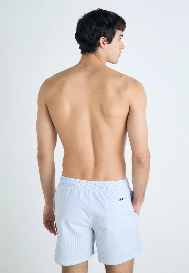 best value Tommy Hilfiger ORIGINAL ITHACA-SMEDIUM DRAWSTRING STRIPE - Swimming shorts ithaca white sweet blue Clothing Swimwear Swim trunks Briefs