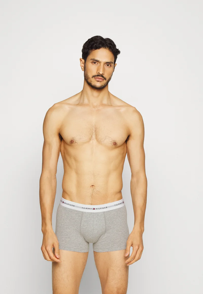 designer fashion Tommy Hilfiger TRUNK 3 PACK - Pants grey heather/black/white Clothing Underwear & Socks Underpants Boxer shorts