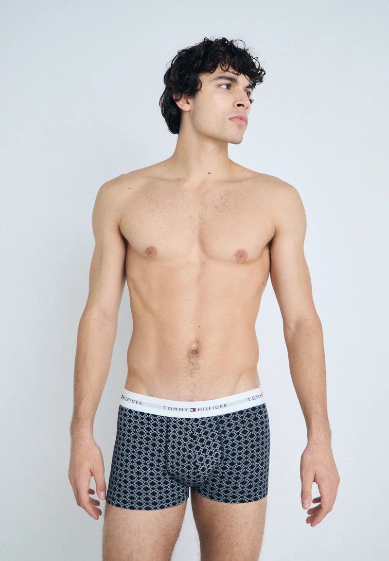 Various Colors Tommy Hilfiger SIGNATURE 3P TRUNK PRINT - Pants flag geo sky/ut olive/navy Clothing Underwear & Socks Underpants Boxer shorts