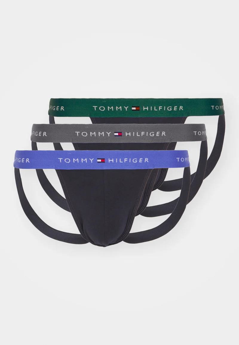 outlet boutique Tommy Hilfiger JOCKSTRAP 3 PACK - Briefs dark ash/ornamental green/laz blue Clothing Sale Underwear & Socks Bathrobes
