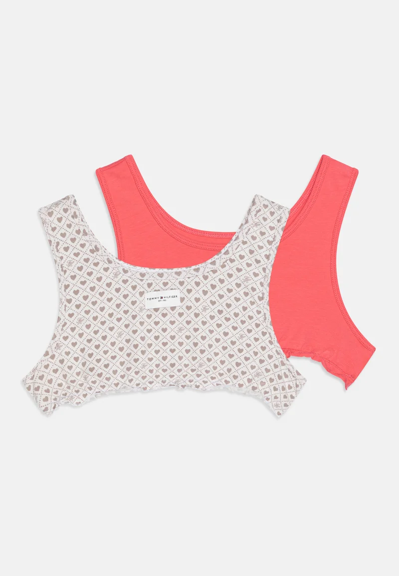 sale retailer Tommy Hilfiger BRALETTE 2 PACK - Bustier beige/red Clothing Underwear & Nightwear Bathrobes Bras & bustiers