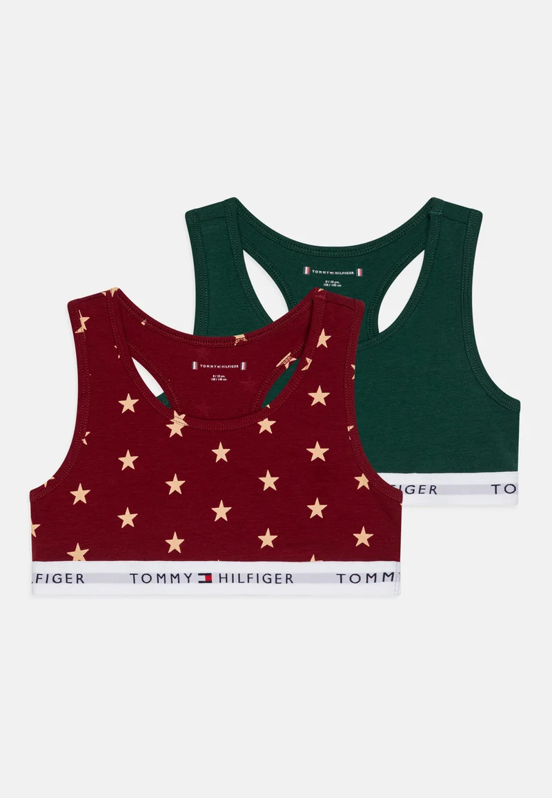 cheapest online price Tommy Hilfiger BRALETTE PRINT 2 PACK - Bustier multi-coloured Clothing Underwear & Nightwear Bathrobes Bras & bustiers