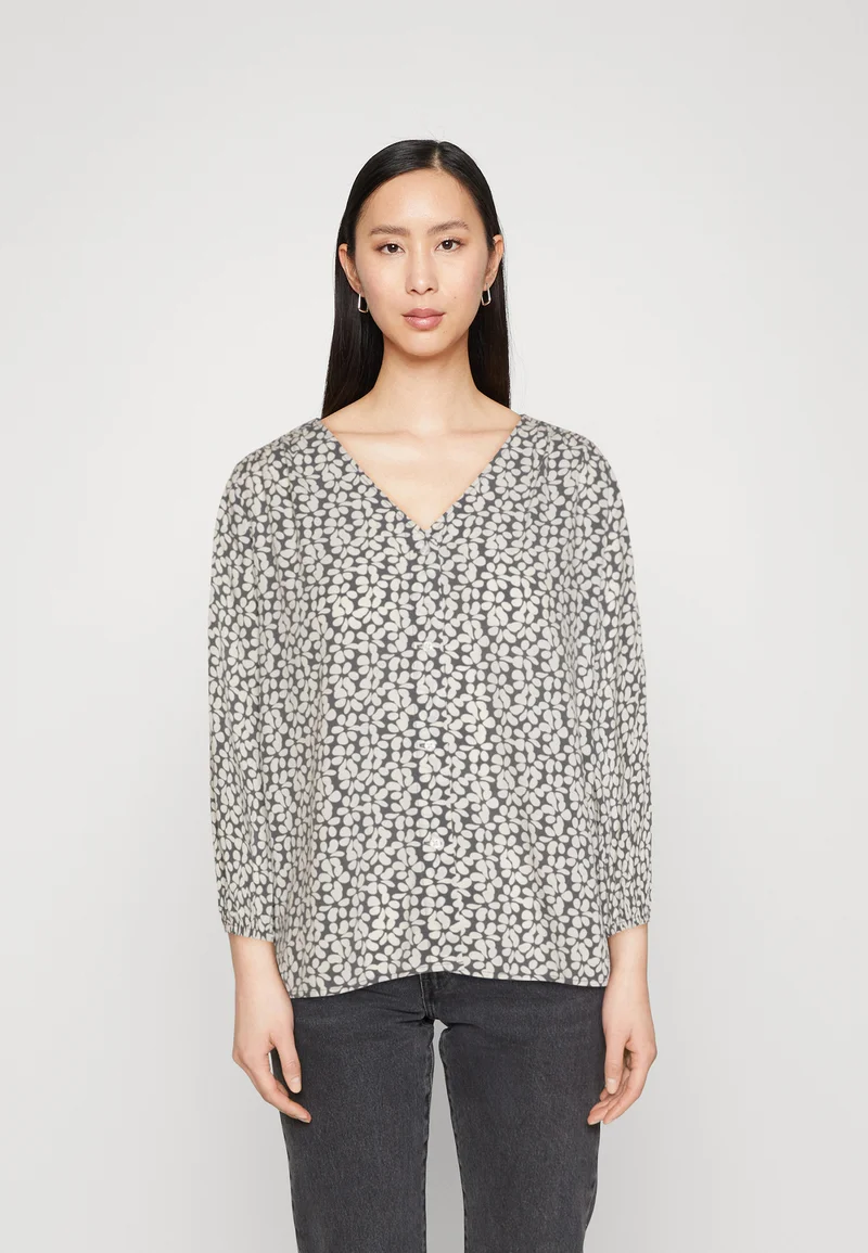 New Arrival TOM TAILOR V-NECK - Blouse grey Clothing Shirts & Blouses Blouses