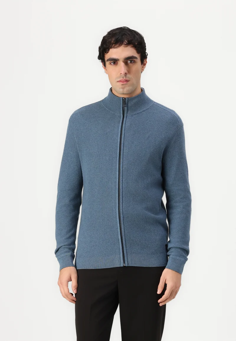 stable quality TOM TAILOR STRUCTURED JACKET - Cardigan mystical blue melange Clothing Knitwear Cardigans