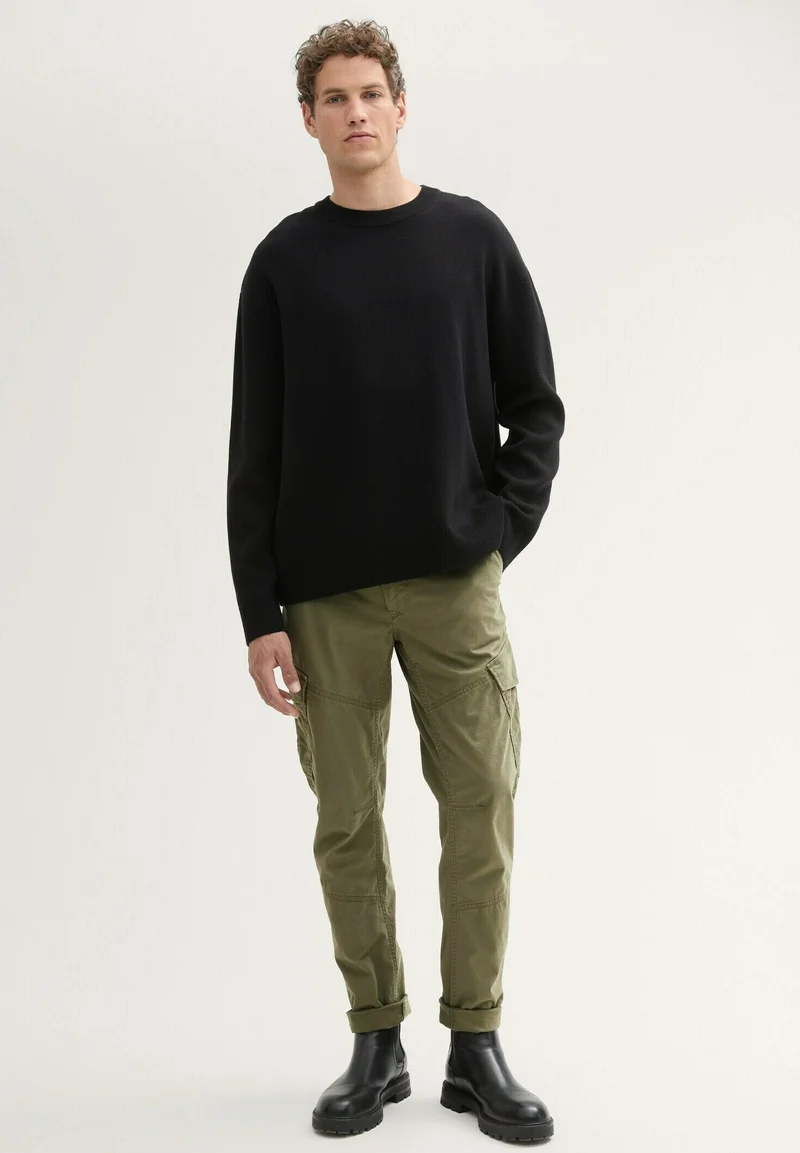 cheapest online price TOM TAILOR DENIM REGULAR  - Cargo trousers dusty olive green Clothing Trousers Cargo trousers