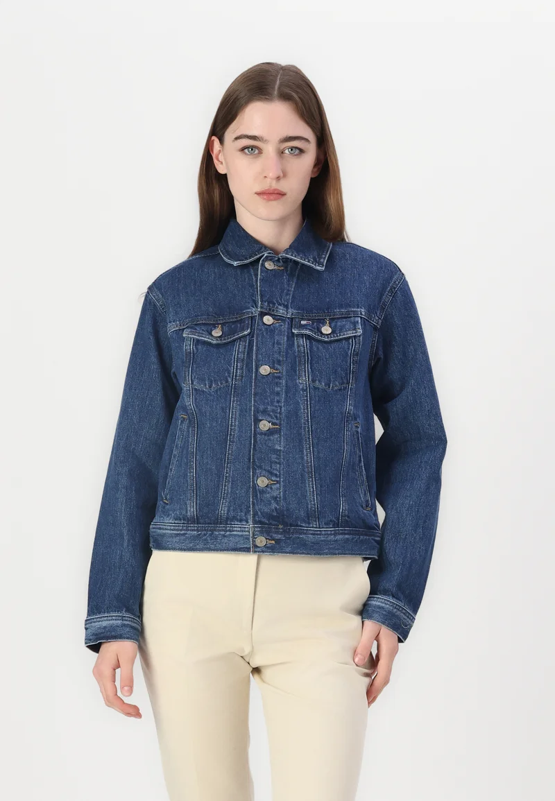 cheap prices Tommy Jeans MOM JACKET - Denim jacket dark blue denim Clothing Jackets & Blazers Bomber Jackets