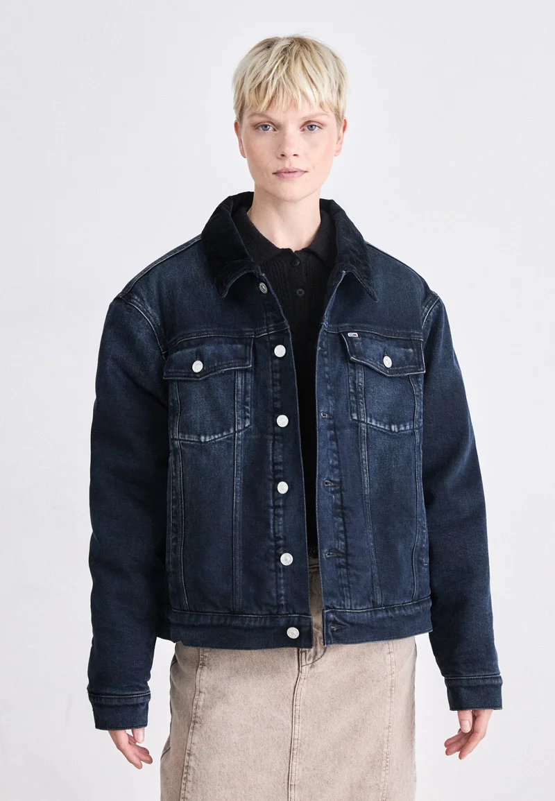 Authentic Tommy Jeans IZZIE  PADDED - Denim jacket denim dark Clothing Jackets & Blazers Bomber Jackets