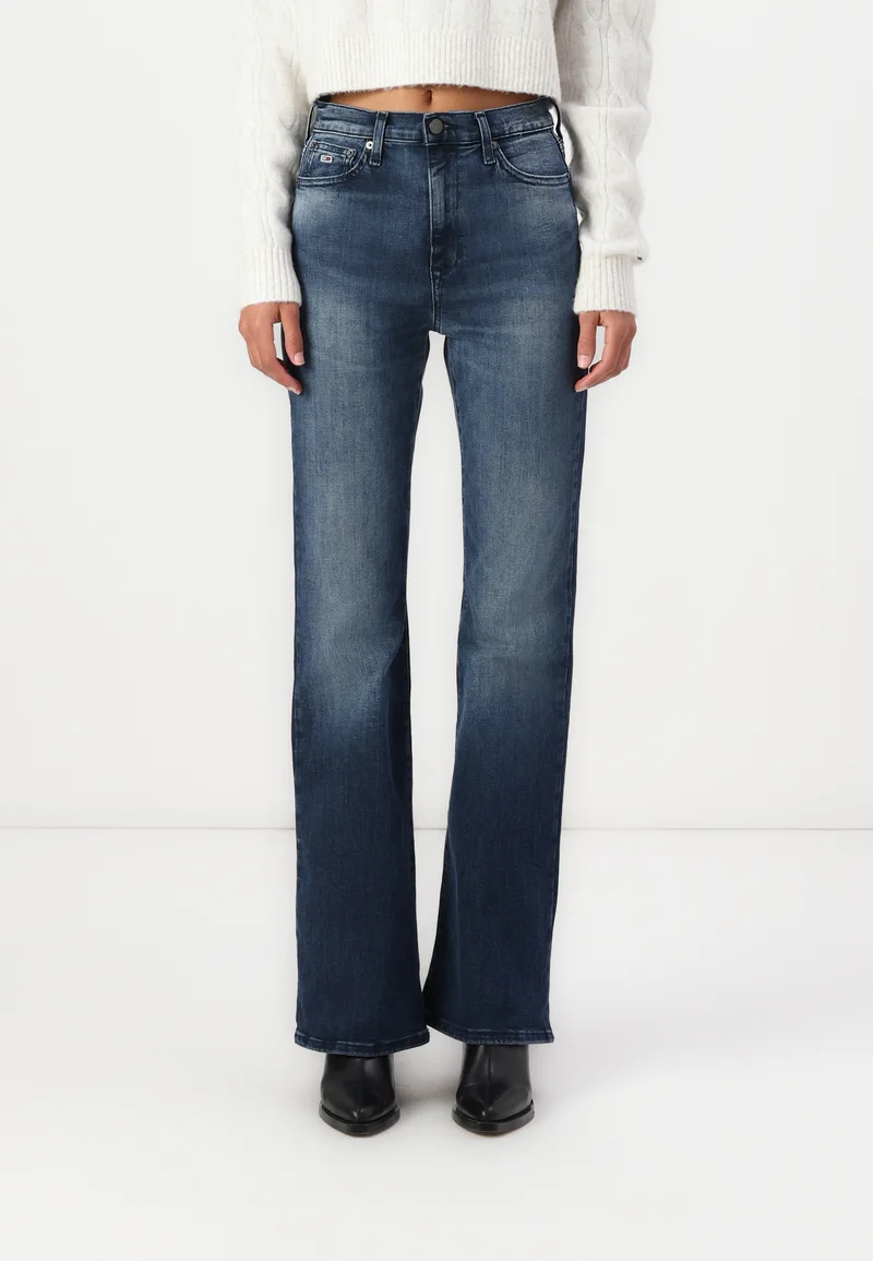 Free Shipping Tommy Jeans SYLVIA - Flared Jeans denim black Clothing Bootcut & Flared