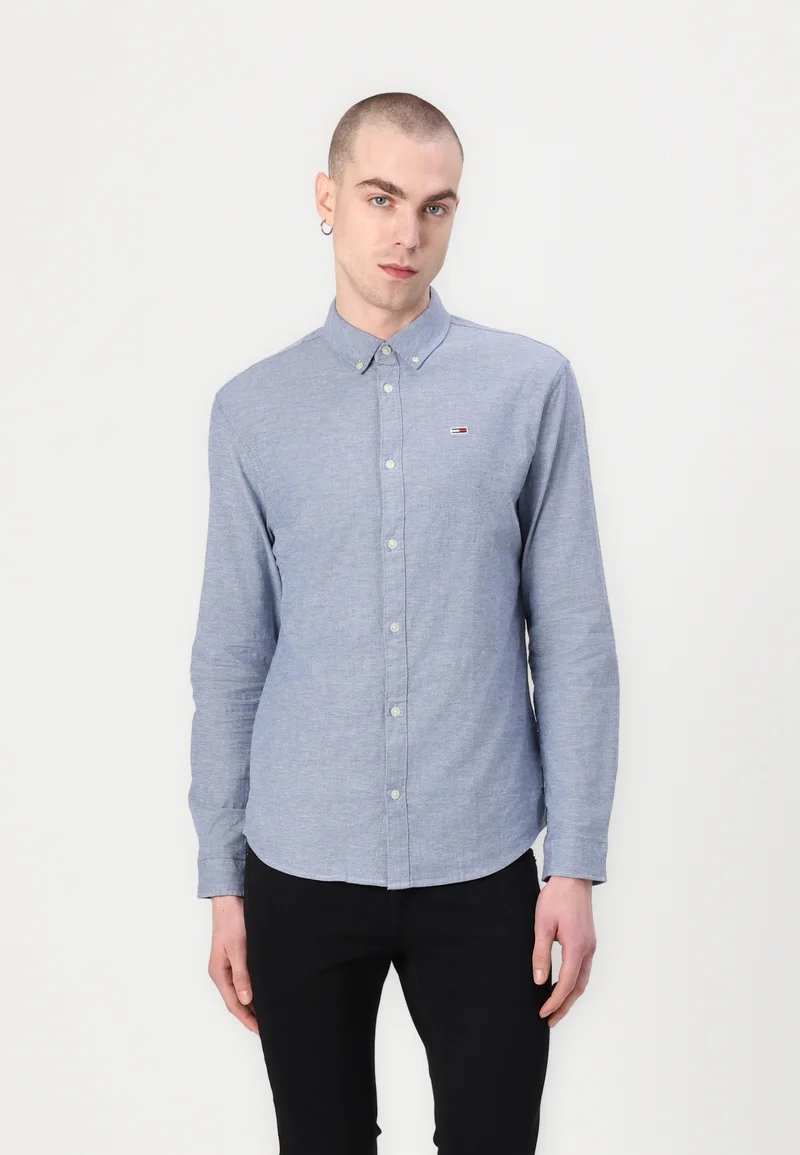 where can i buy Tommy Jeans SLIM STRETCH OXFORD SHIRT - Shirt bleu Clothing Shirts Casual Shirts
