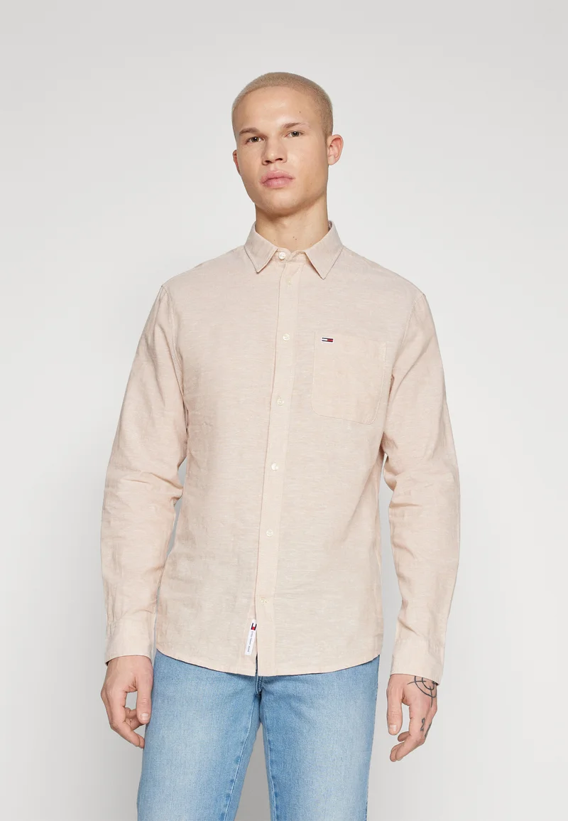 delicate colors Tommy Jeans BLEND SHIRT - Shirt tawny sand Clothing Shirts Casual Shirts