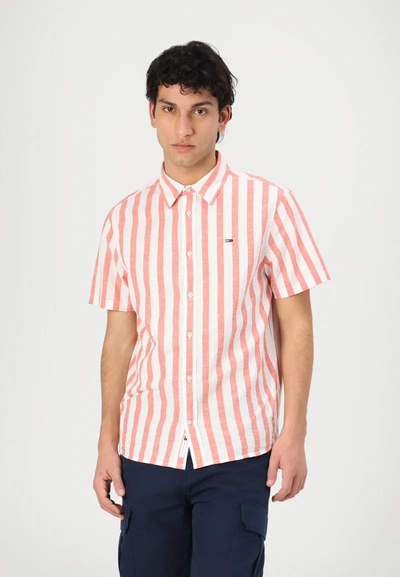 fantastic Tommy Jeans Shirt - ecru/bright vermillion Clothing Shirts Casual Shirts