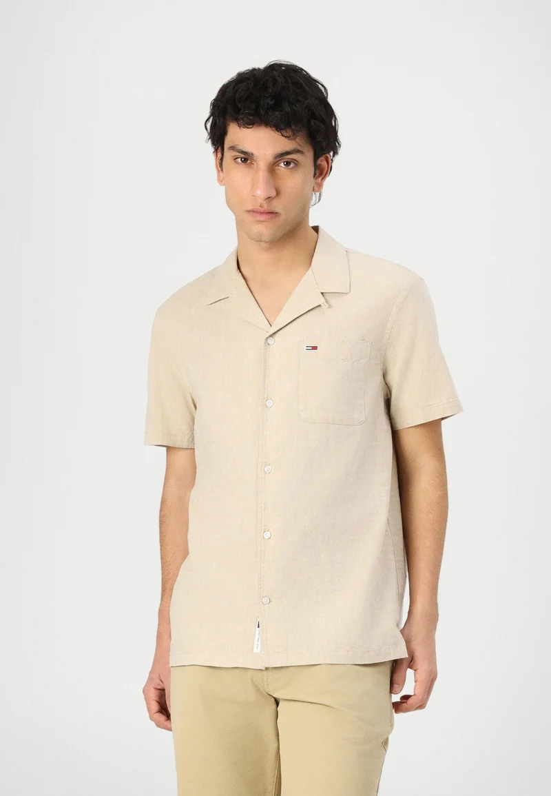 outlet store sale Tommy Jeans BLEND CAMP - Shirt newsprint Clothing Shirts Casual Shirts