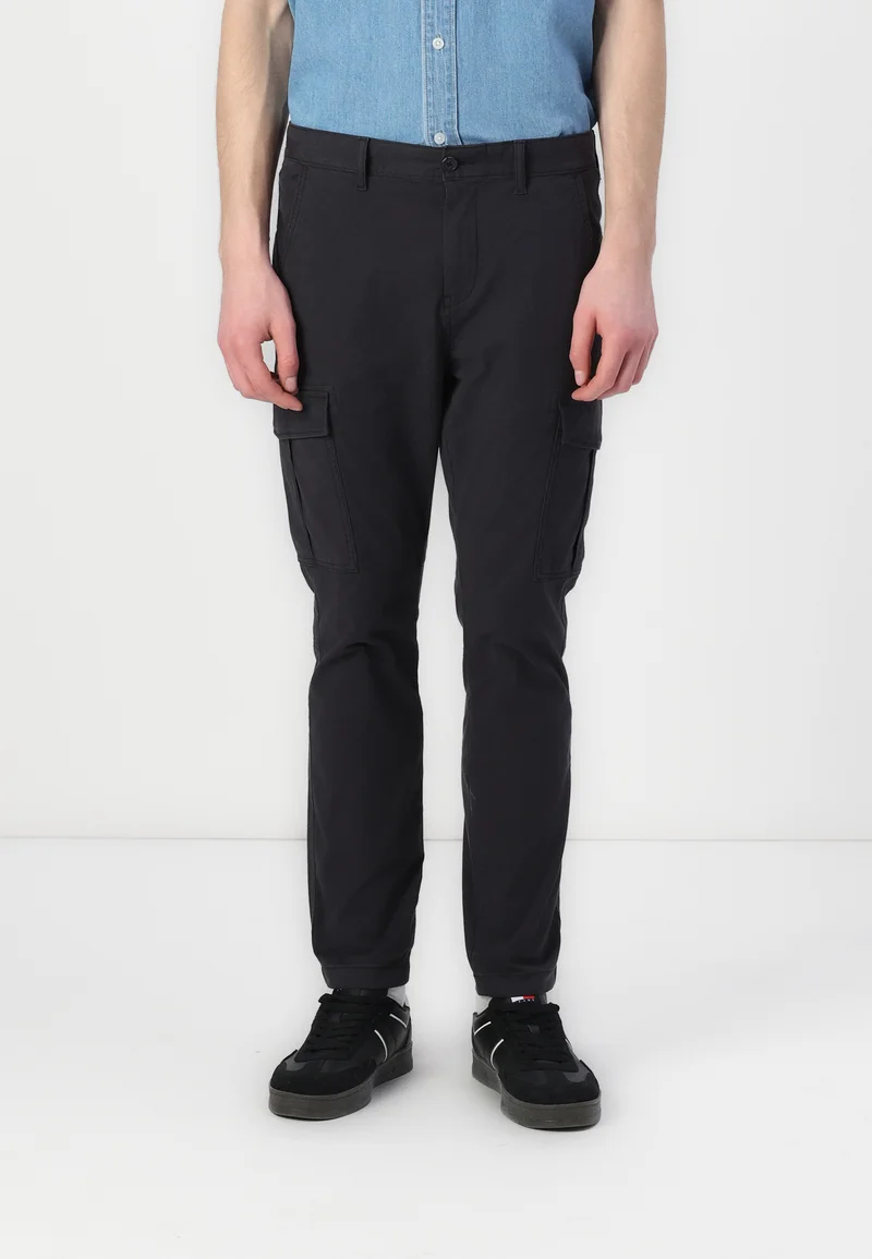 Best Prices Tommy Jeans AUSTIN - Cargo trousers black Clothing Trousers Cargo trousers