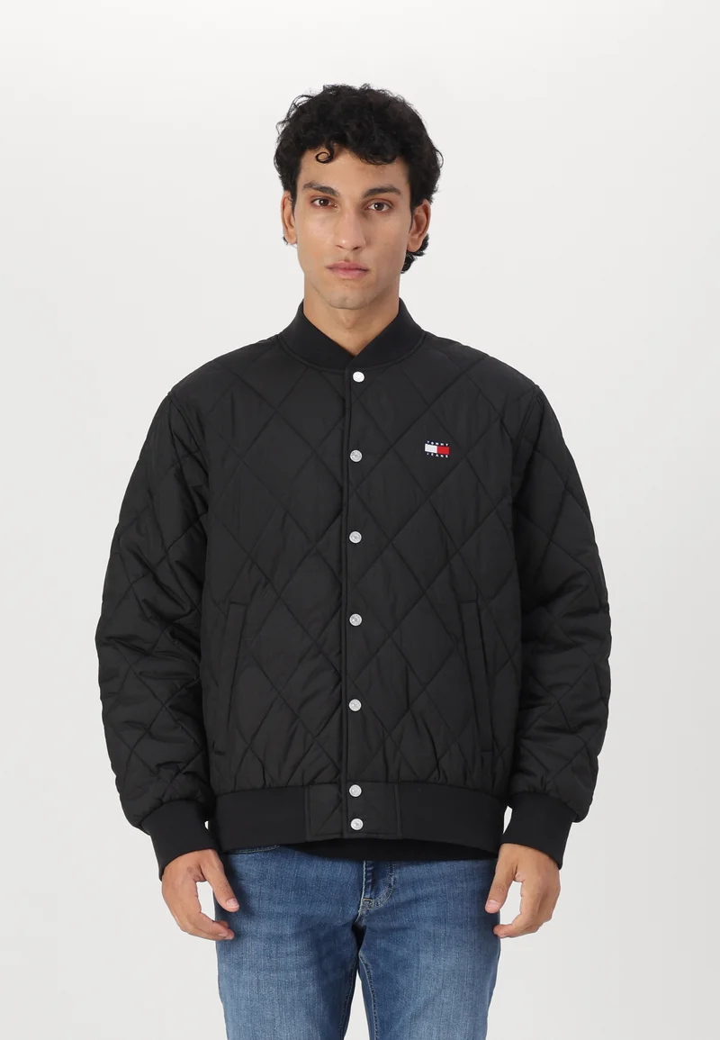 retail prices Tommy Jeans QUILTED - Bomber Jacket black Clothing Sale Jackets Gilet Bomber Jackets