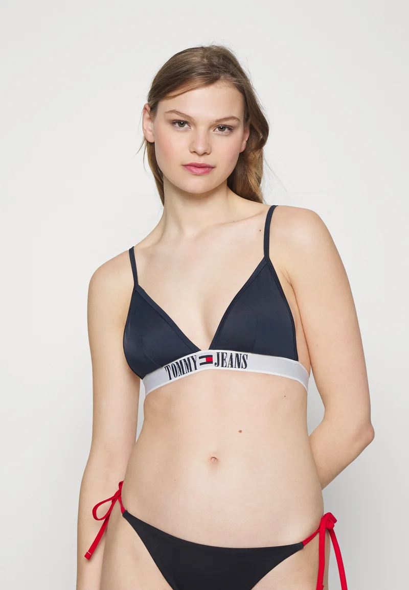 stable quality Tommy Jeans TRIANGLE - Bikini top twilight navy Clothing Swimwear Bikinis Bikini sets