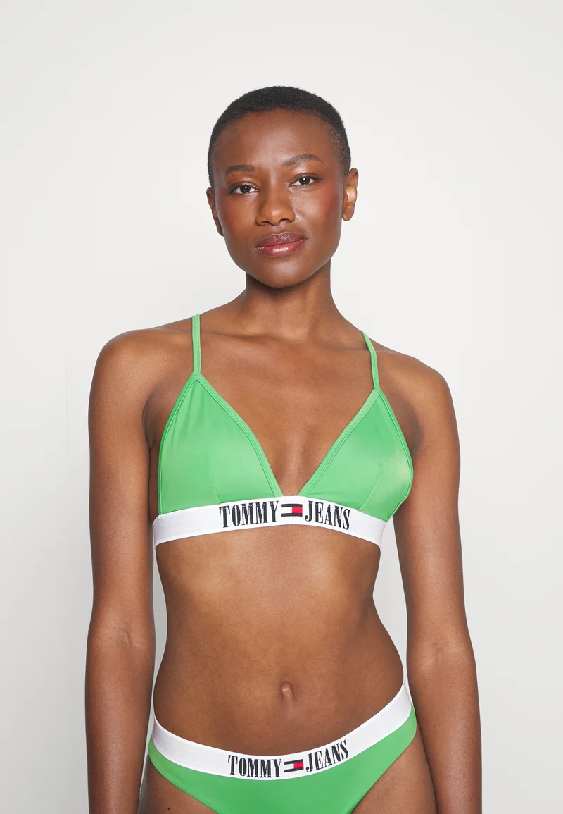 popular stores Tommy Jeans TRIANGLE - Bikini top coastal green Clothing Swimwear Beach accessories Bikini tops