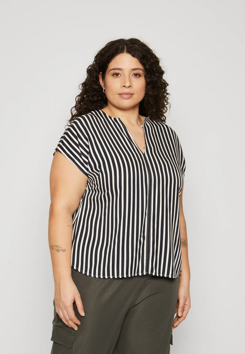 high quality guarantee Tommy Hilfiger Curve FLUID STRIPE BLOUSE - Blouse bold/desert sky Clothing Shirts & Blouses Blouses