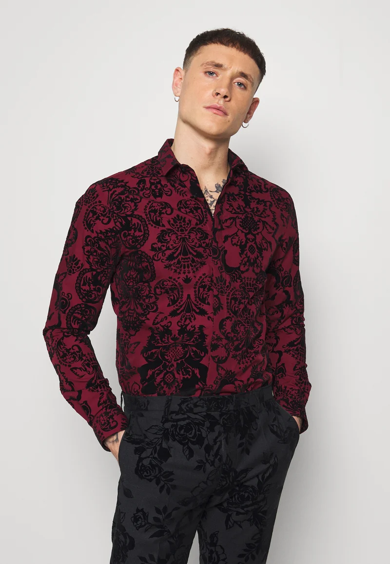 Fast Worldwide Delivery Twisted Tailor LINFORTH - Formal shirt burgundy Clothing Shirts Business Shirts