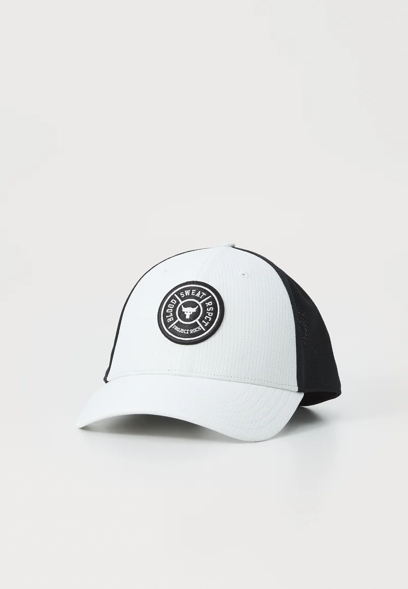 100% High Quality Under Armour PROJECT ROCK TRUCKER UNISEX - Cap white clay/black Accessories Hats & headscarves Caps
