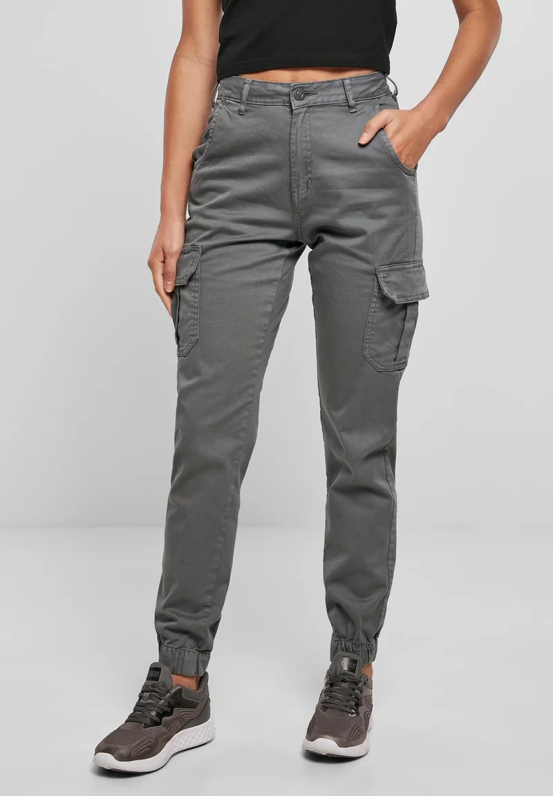 Online Here Urban Classics HIGH WAIST - Cargo trousers lightshadow Clothing Trousers Cargo Trousers
