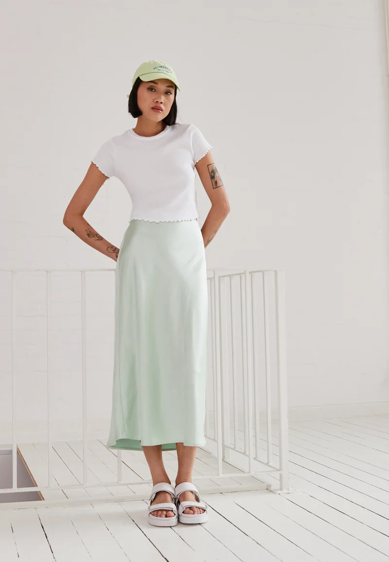 Cheap Sale Urban Classics LADIES CROPPED RIB TEE - Blouse white Clothing Shirts & Blouses Blouses