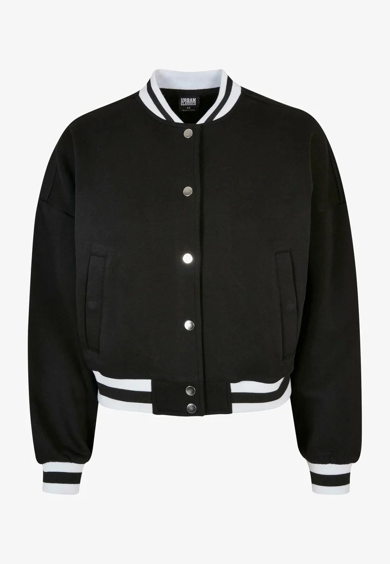 Cheap Sale Urban Classics OVERSIZED COLLEGE SWEAT  - Bomber Jacket black Clothing Jackets & Blazers Bomber Jackets