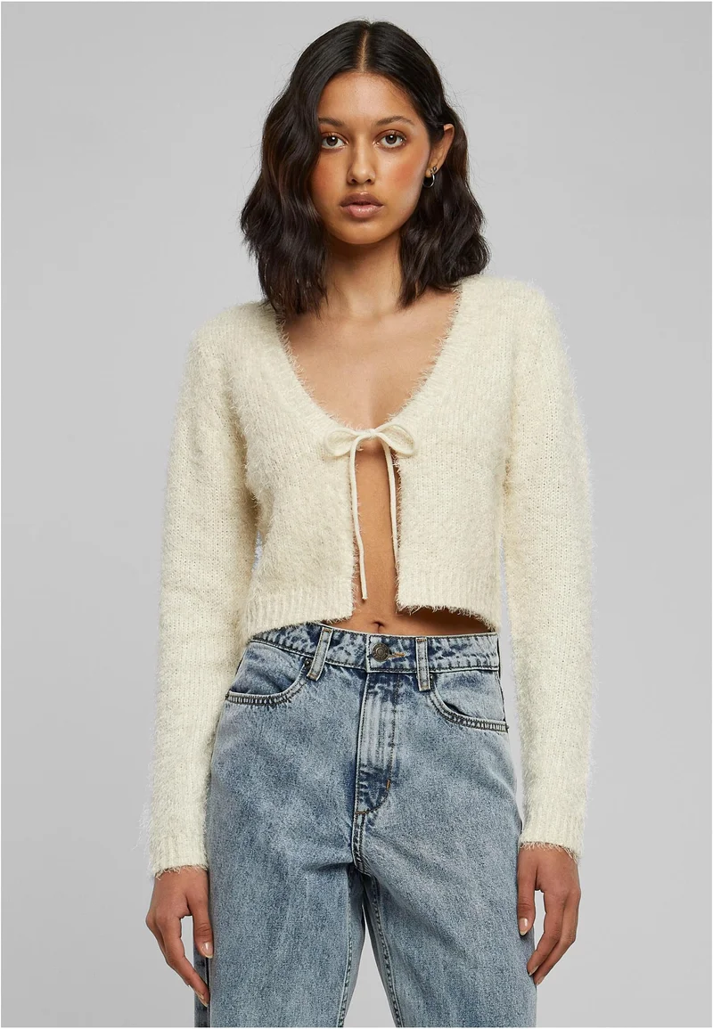 Outlet Factory Online Store Urban Classics TIED CROPPED  - Cardigan whitesand Clothing Knitwear & Cardigans Cardigans