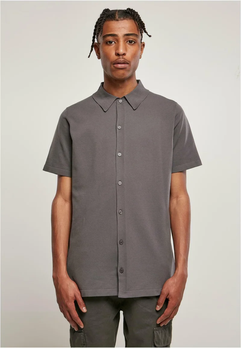 high-end Urban Classics KNITTED SHIRT - Shirt darkshadow Clothing Shirts Casual Shirts
