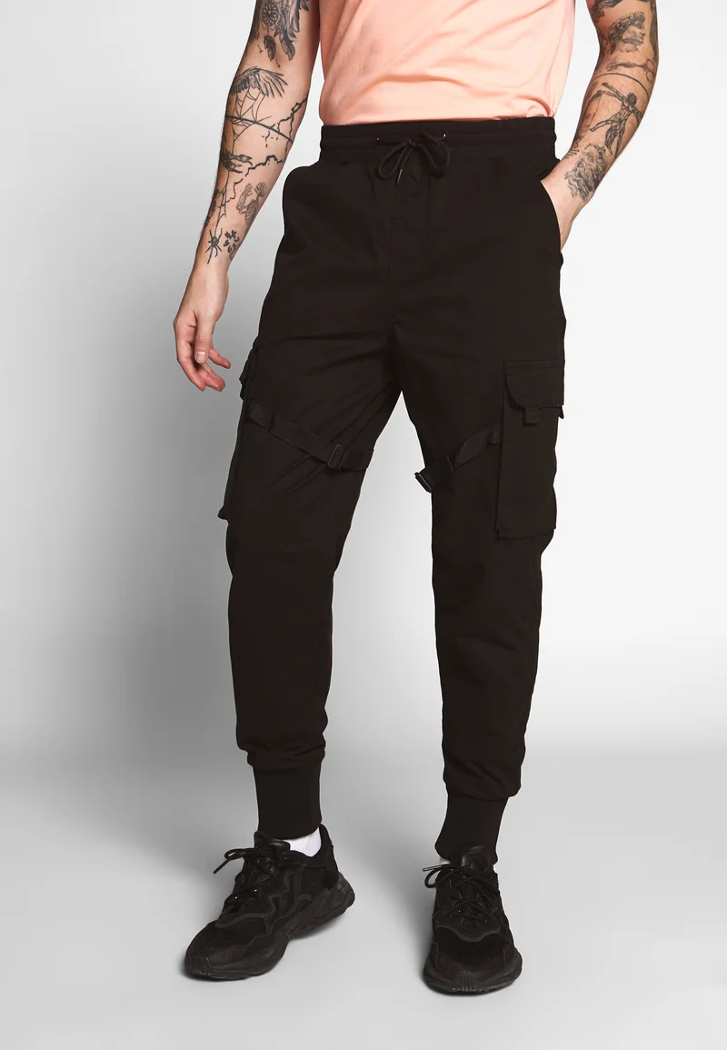 attractive design Urban Classics TACTICAL TROUSER - Cargo trousers black Clothing Trousers Cargo trousers