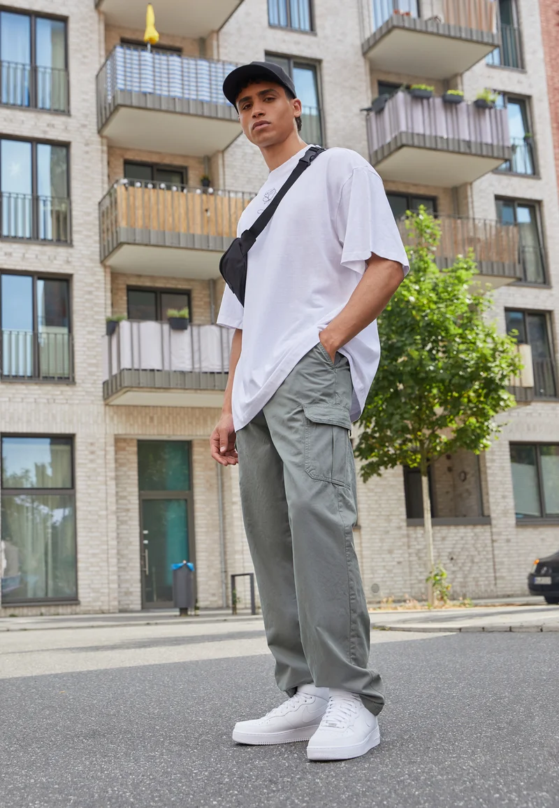 discount shop Urban Classics STRAIGHT LEG - Cargo trousers asphalt Clothing Trousers Cargo trousers