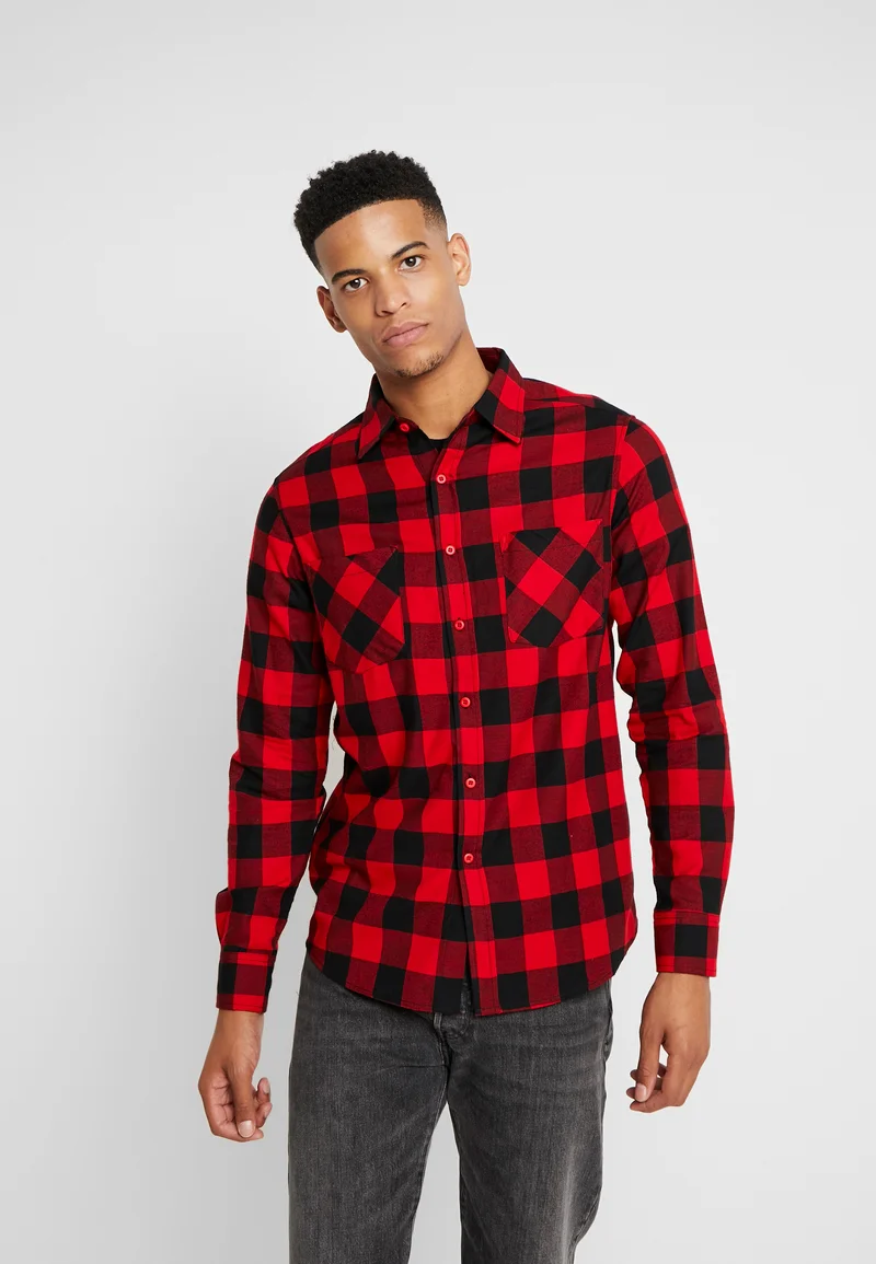 Wholesale online Urban Classics CHECKED - Shirt black/red Clothing Sale Shirts Business Shirts