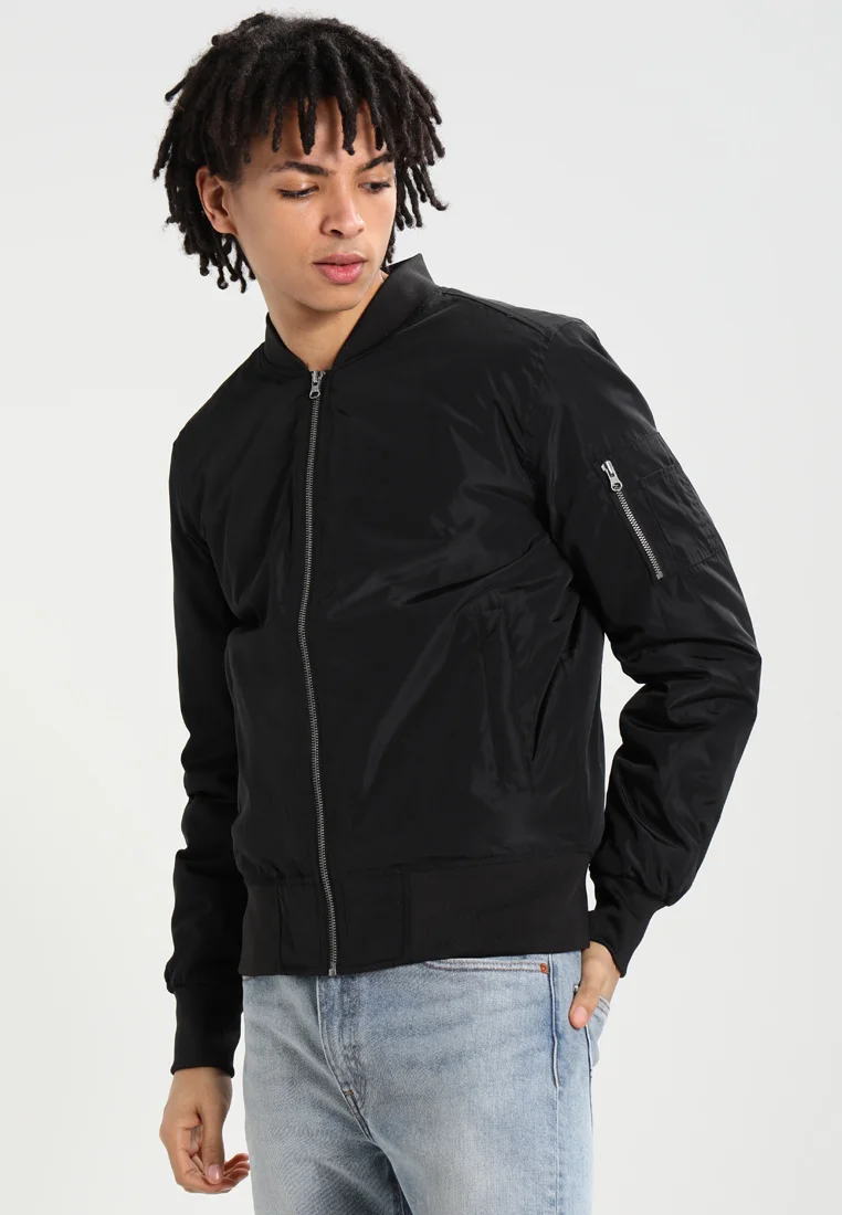 Wholesale online Urban Classics 2-TONE BOMBER JACKET - Bomber Jacket black Clothing Sale Jackets Gilet Bomber Jackets