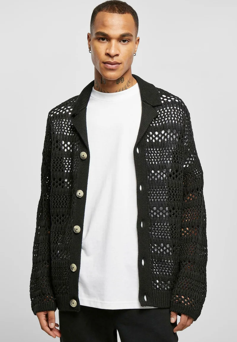 authorized dealers Urban Classics Cardigan - black Clothing Knitwear Cardigans