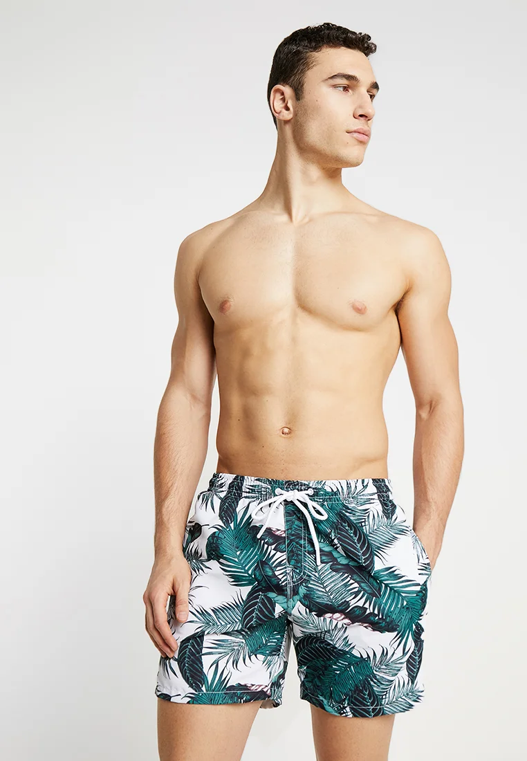 high-end Urban Classics PATTERN - Shorts green Clothing Casual Shorts