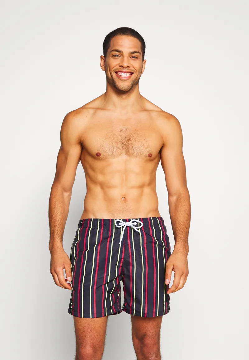 UK official online shop Urban Classics STRIPE SWIM  - Swimming shorts midnight/navy Clothing Swimwear Swim trunks Briefs