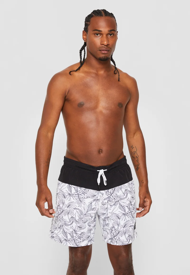 discountable price Urban Classics Swimming shorts - jungle pattern black Clothing Swimwear Swim trunks Briefs