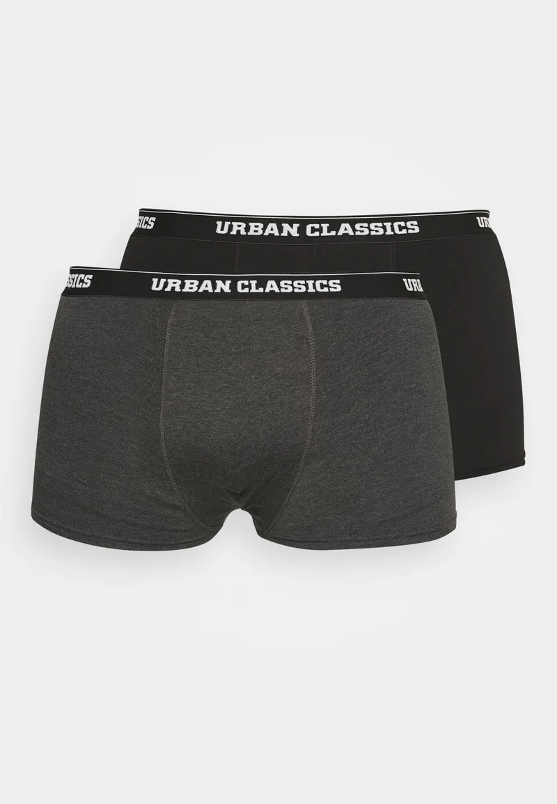 Cheap Sale Urban Classics 2 PACK - Pants black/charcoal Clothing Underwear & Socks Underpants Boxer shorts