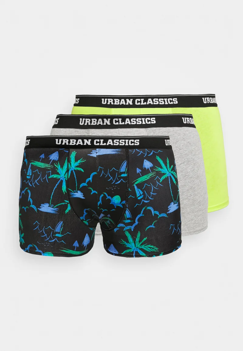 Free Shipping Urban Classics 3 PACK - Pants electiclime/grey Clothing Underwear & Socks Underpants Boxer shorts