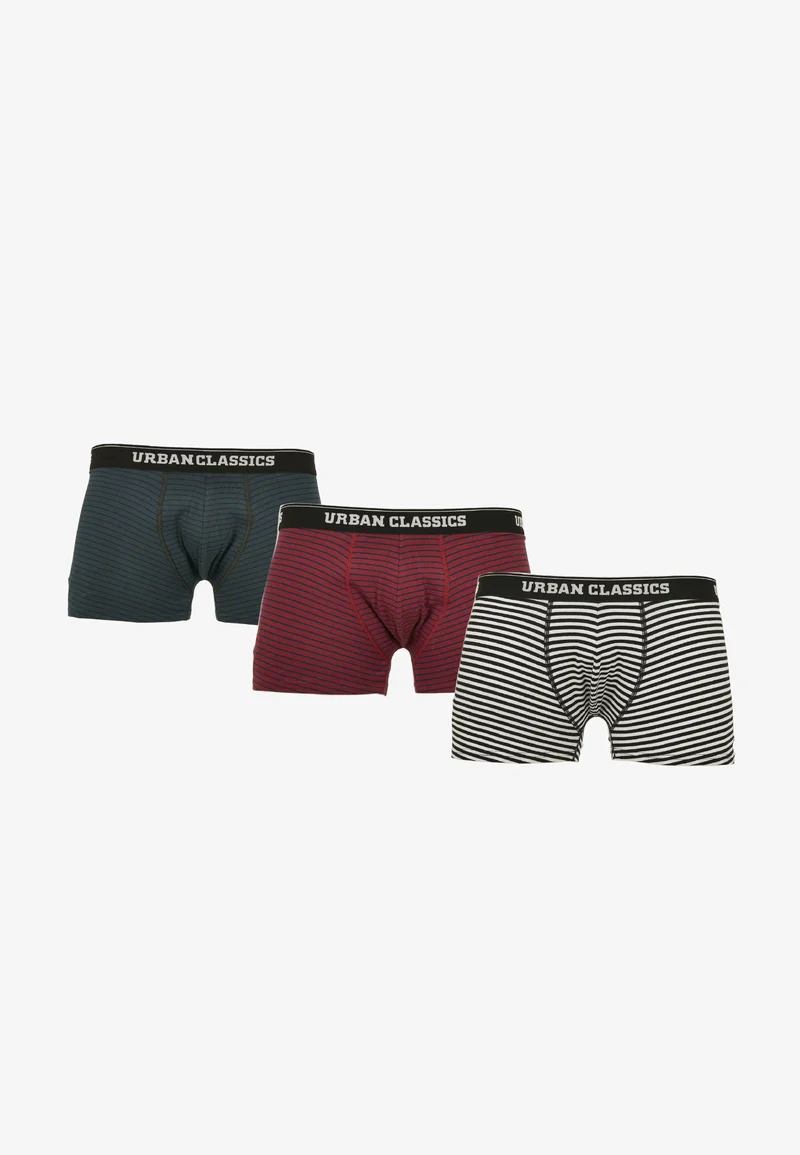 Most Fashionable Outlet Urban Classics BOXER SHORTS 3-PACK - Pants btlgrn/dblu+brgd/dblu+wht/blk Clothing Underwear & Socks Underpants Boxer shorts