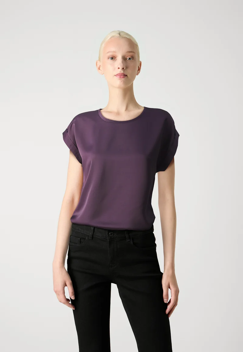 huge inventory VILA VIELLETTE SS - Basic T-shirt purple Clothing Shirts & Blouses Blouses