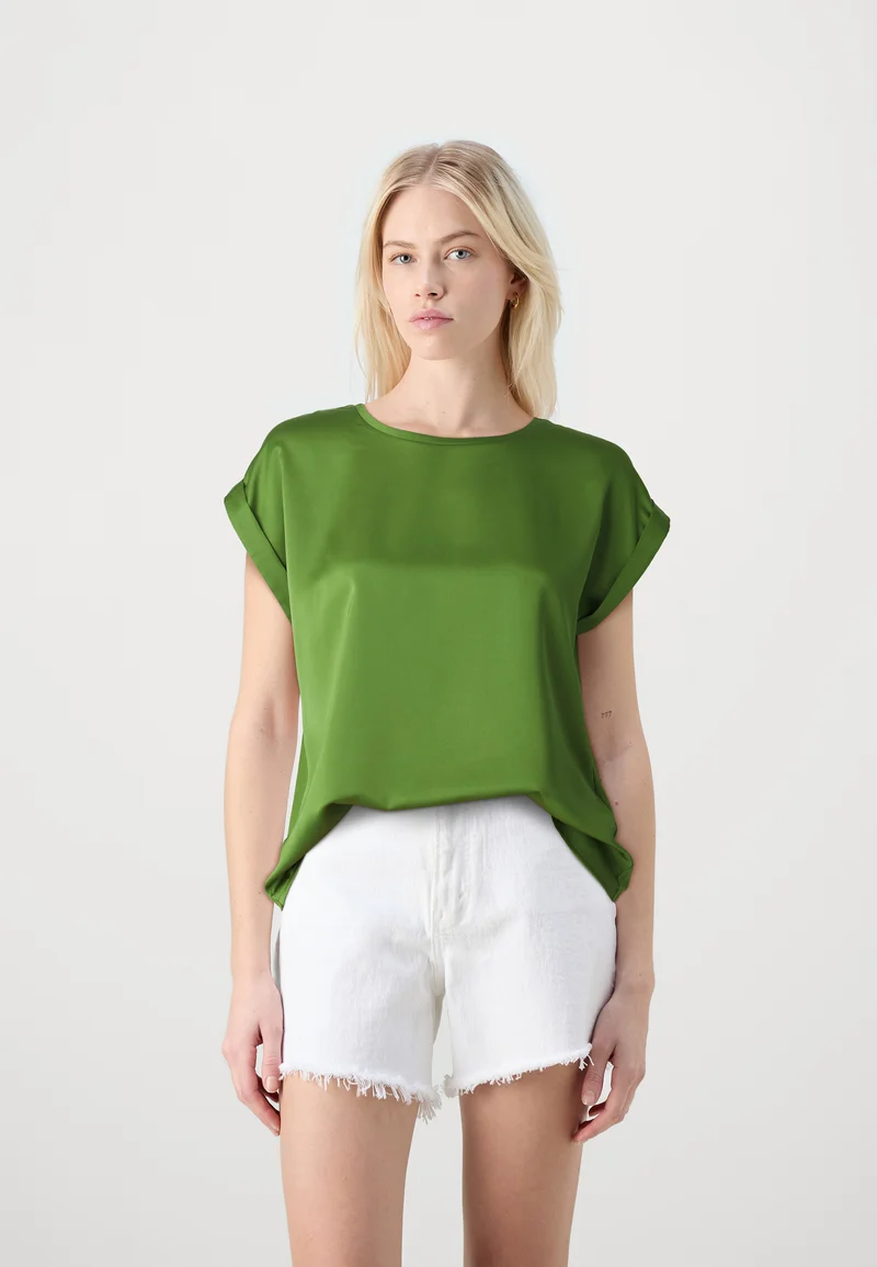designer fashion VILA VIELLETTE SS - Basic T-shirt cactus Clothing Shirts & Blouses Blouses
