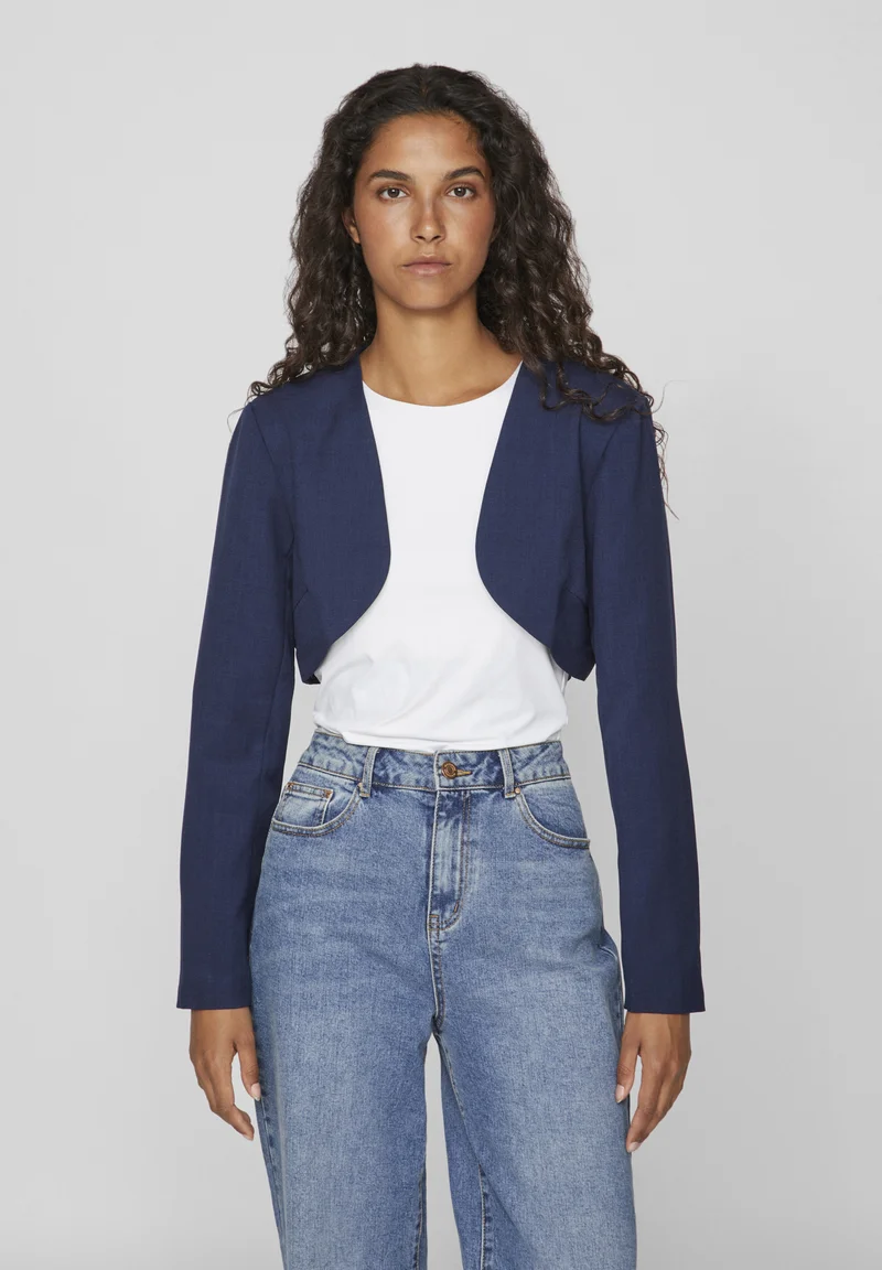 Colorful And Fashion-Forward VILA VINAVI BOLERO - Blazer navy blazer Clothing Jackets & Blazers Bomber Jackets