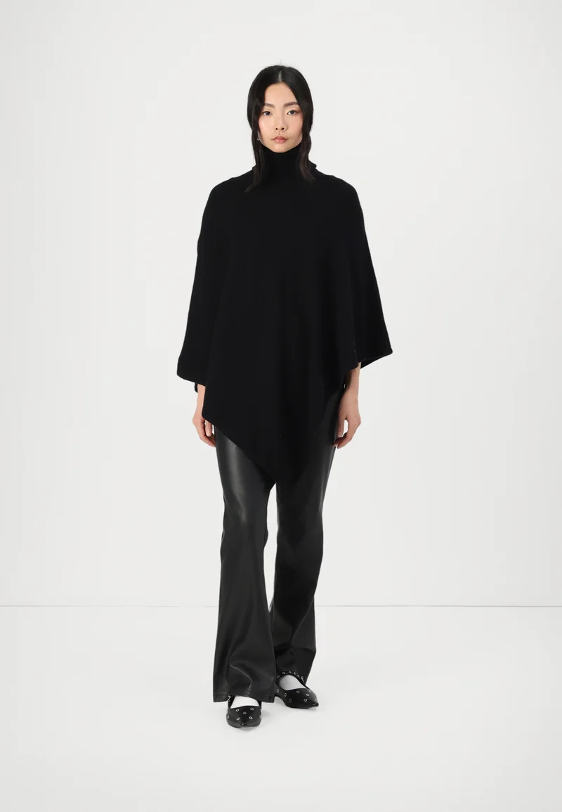 USA Sale Online Store VILA VIRIL ROLLNECK PONCHO - Cape black Clothing Jackets & Blazers Capes