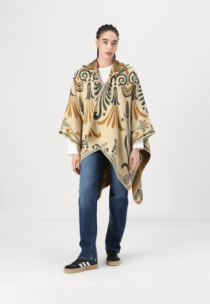 Wholesale VILA VICITRIN PONCHO - Cape beige/off-white Clothing Jackets & Blazers Bomber Jackets