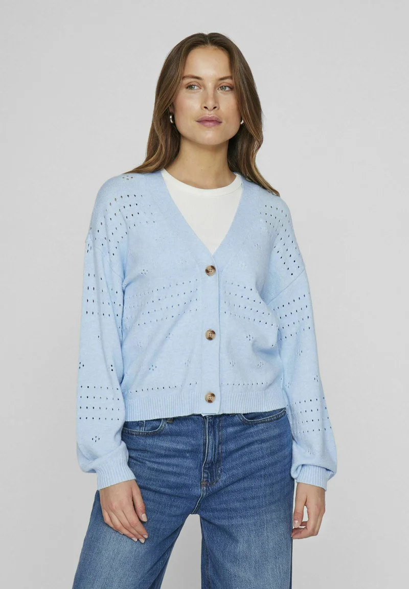 Factory Outlet Price VILA VIRIL V-NECK - Cardigan kentucky blue Clothing Knitwear & Cardigans Cardigans
