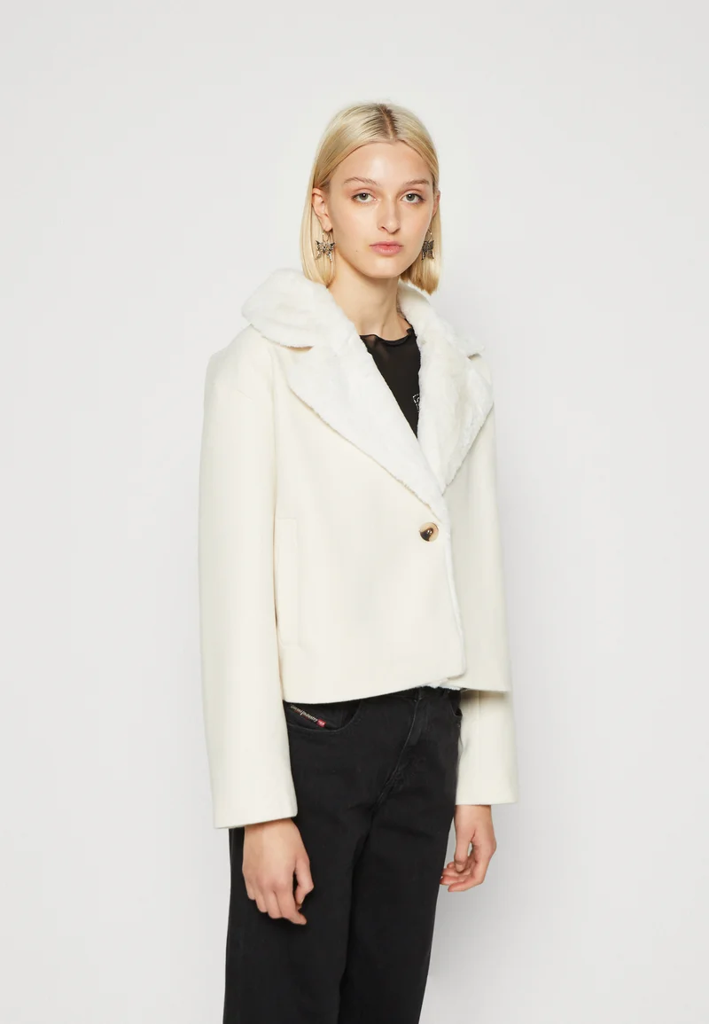 100% top quality VILA VIMETIL FAUX SHORT COLLAR - Light jacket birch Clothing Jackets & Blazers Bomber Jackets