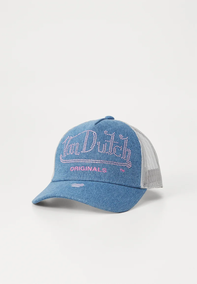 classic fashion trend Von Dutch TRUCKER FARGO UNISEX - Cap blue/pink Accessories Hats & headscarves Caps