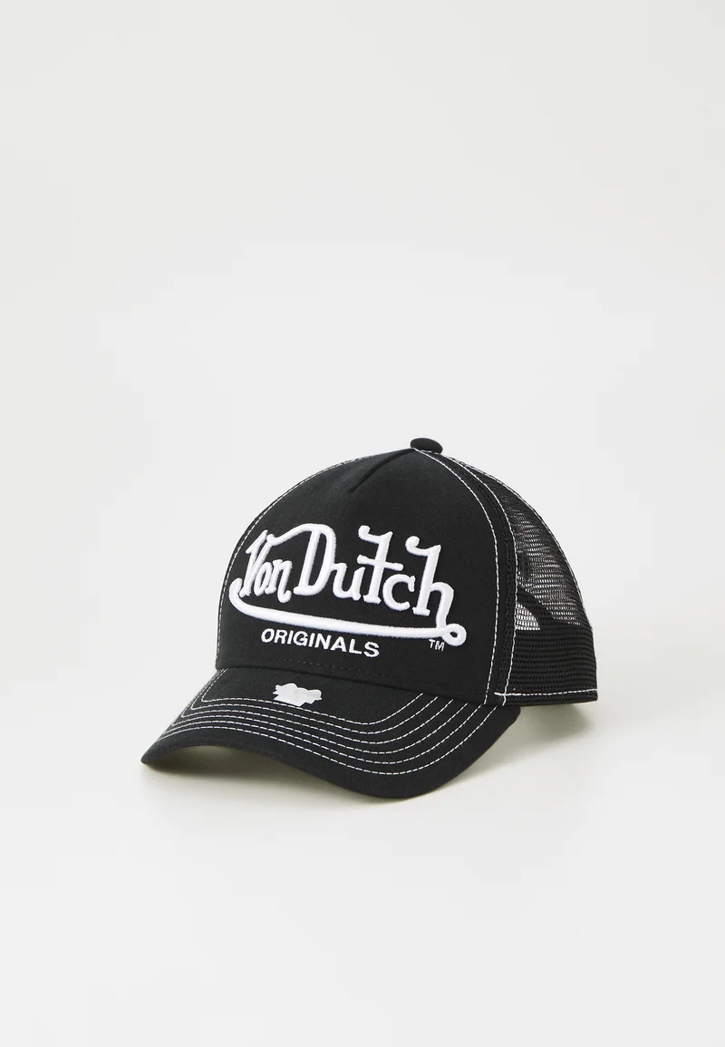 Huge Discount Von Dutch TRUCKER RIVERSIDE UNISEX - Cap black/white Accessories Beanies, hats & caps Caps